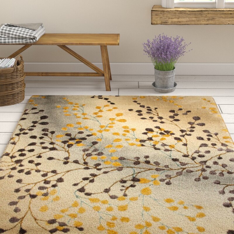 ClassicLiving Queensbury Cream/Yellow Rug & Reviews Wayfair.co.uk